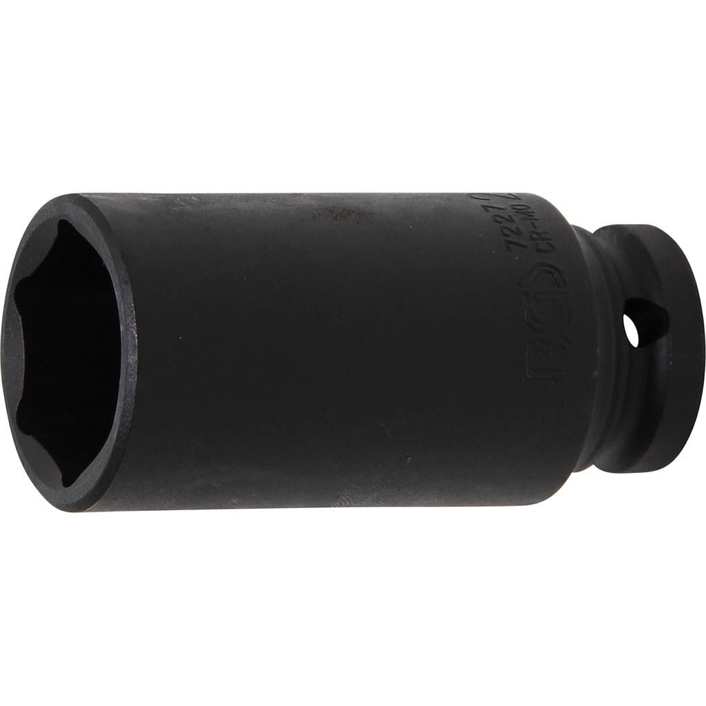 Kraft-Steckschlüssel-Einsatz Sechskant, tief | Antrieb Innenvierkant 12,5 mm (1/2&quot;) | SW 27 mm