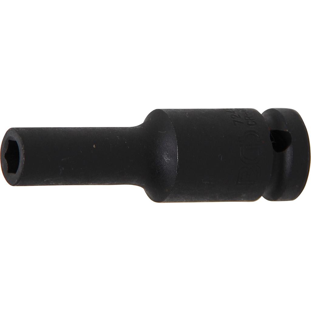Kraft-Steckschlüssel-Einsatz Sechskant, tief | Antrieb Innenvierkant 12,5 mm (1/2&quot;) | SW 8 mm