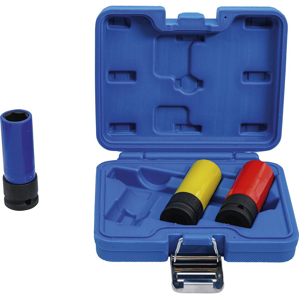Kraft-Schoneinsatz-Satz | Antrieb innenvierkant 12,5 mm (1/2&quot;) | SW 17 / 19 / 21 mm | 3-tlg.