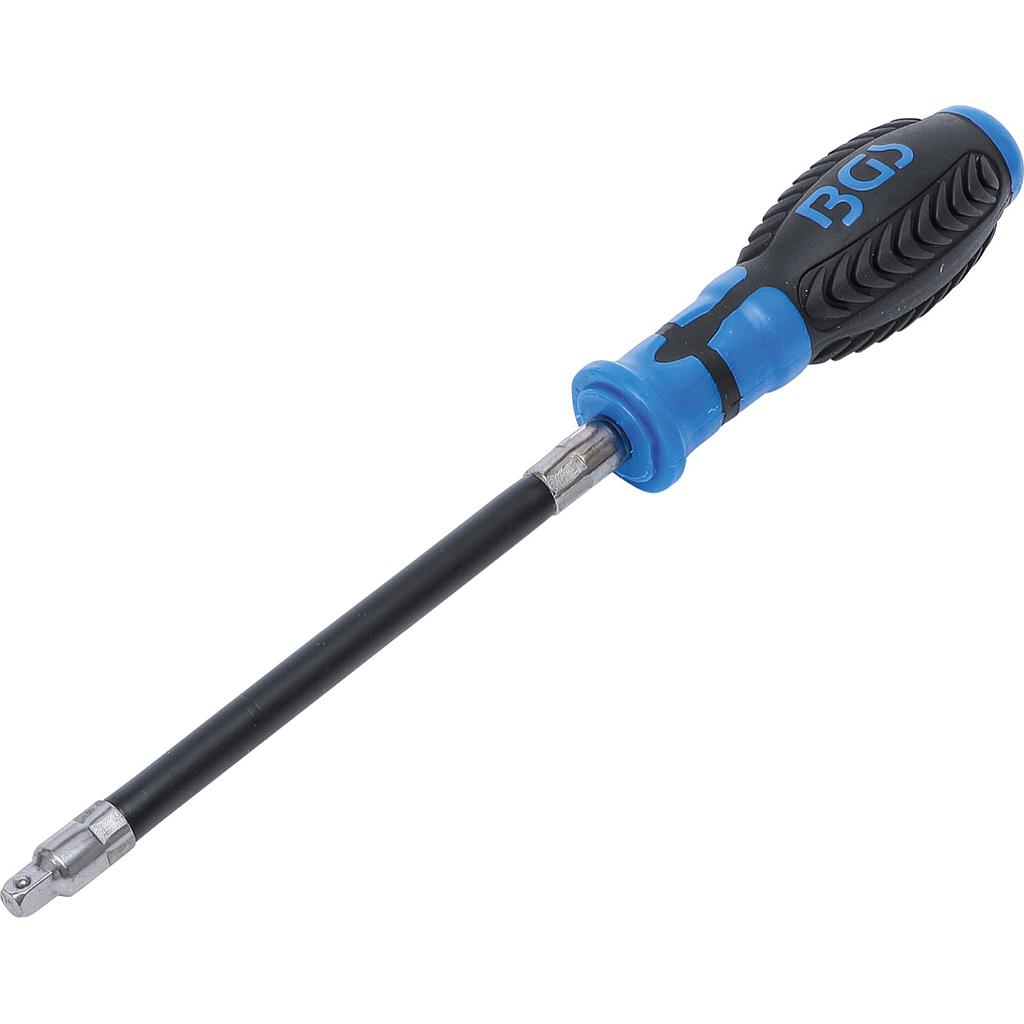 Schraubendreher mit flexiblem Rundgriff | Aussenvierkant 6,3 mm (1/4&quot;)
