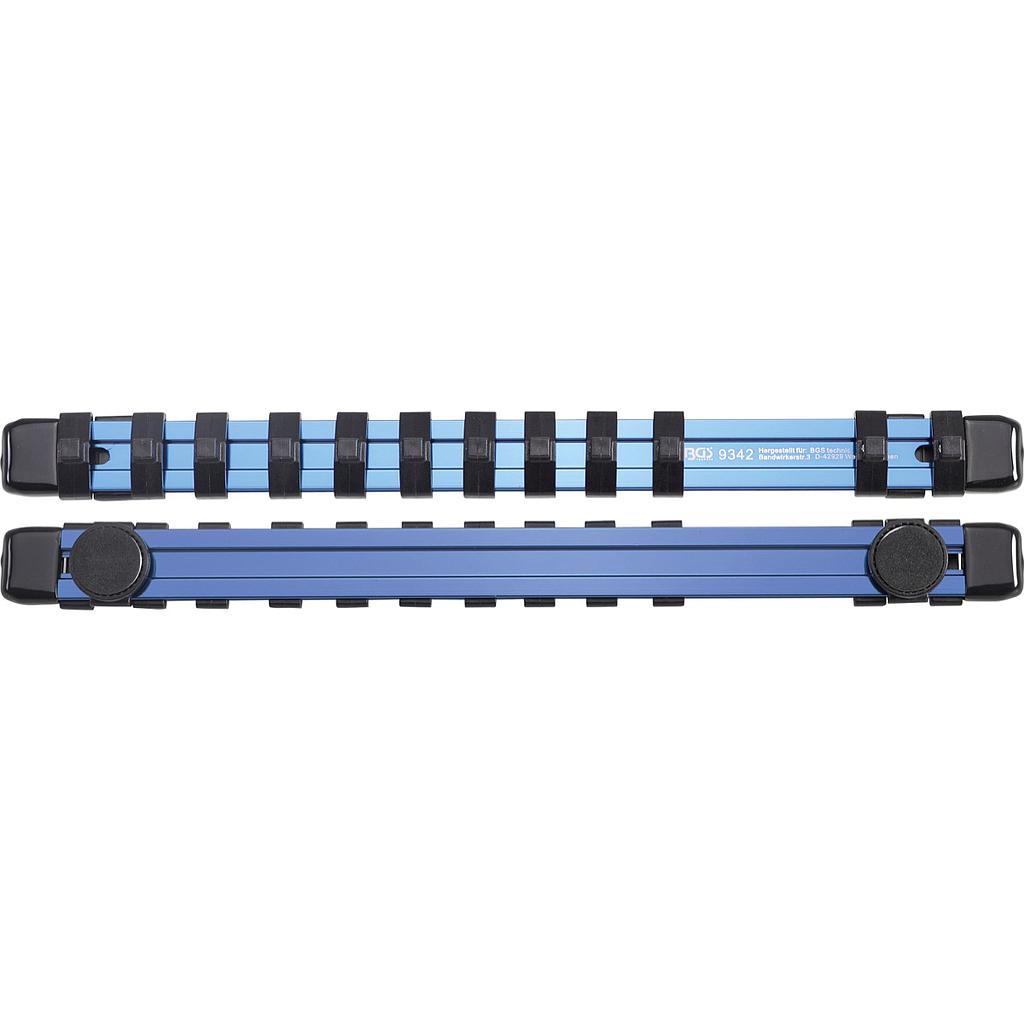Halteschiene für 12 Steckschlüssel-Einsätze | magnetisch | für Antrieb 6,3 mm (1/4&quot;)