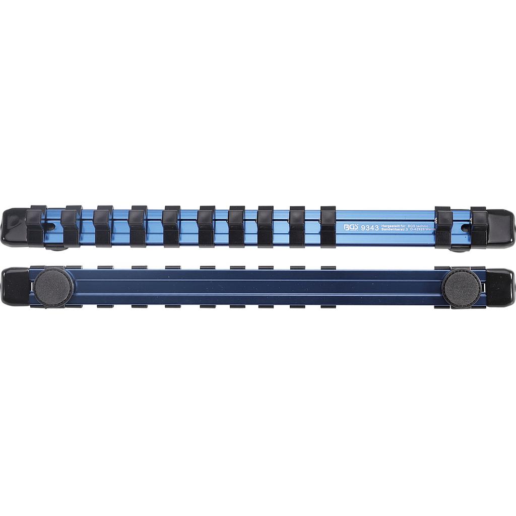 Halteschiene für 12 Steckschlüssel-Einsätze | magnetisch | für Antrieb 10 mm (3/8&quot;)
