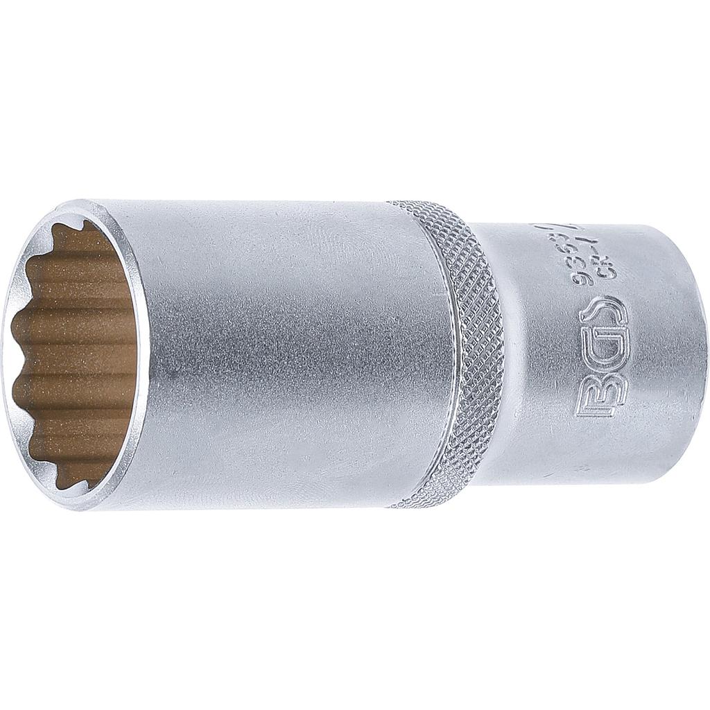 Steckschlüssel-Einsatz Zwölfkant, tief | Antrieb Innenvierkant 12,5 mm (1/2&quot;) | SW 27 mm