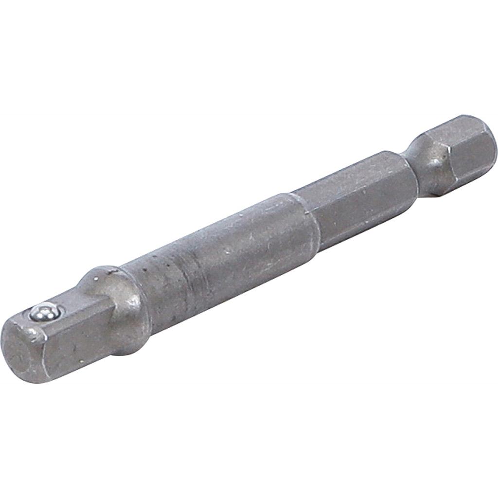 Adapter für Bohrmaschinen | Antrieb Außensechskant 6,3 mm (1/4&quot;) / Abtrieb Außenvierkant 6,3 mm (1/4&quot;)