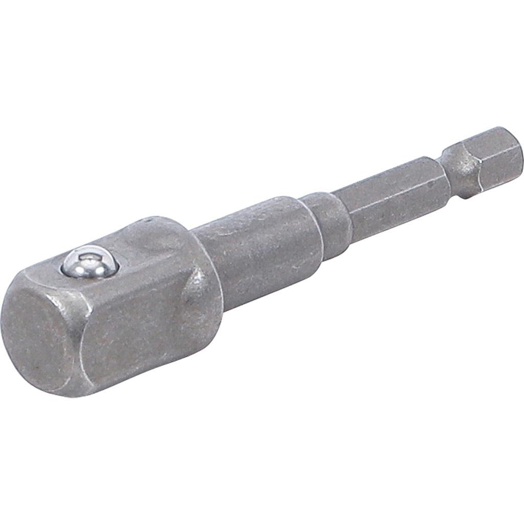 Adapter für Bohrmaschinen | Antrieb Aussensechskant 6,3 mm (1/4&quot;) / Abtrieb Aussenvierkant 12,5 mm (1/2&quot;)