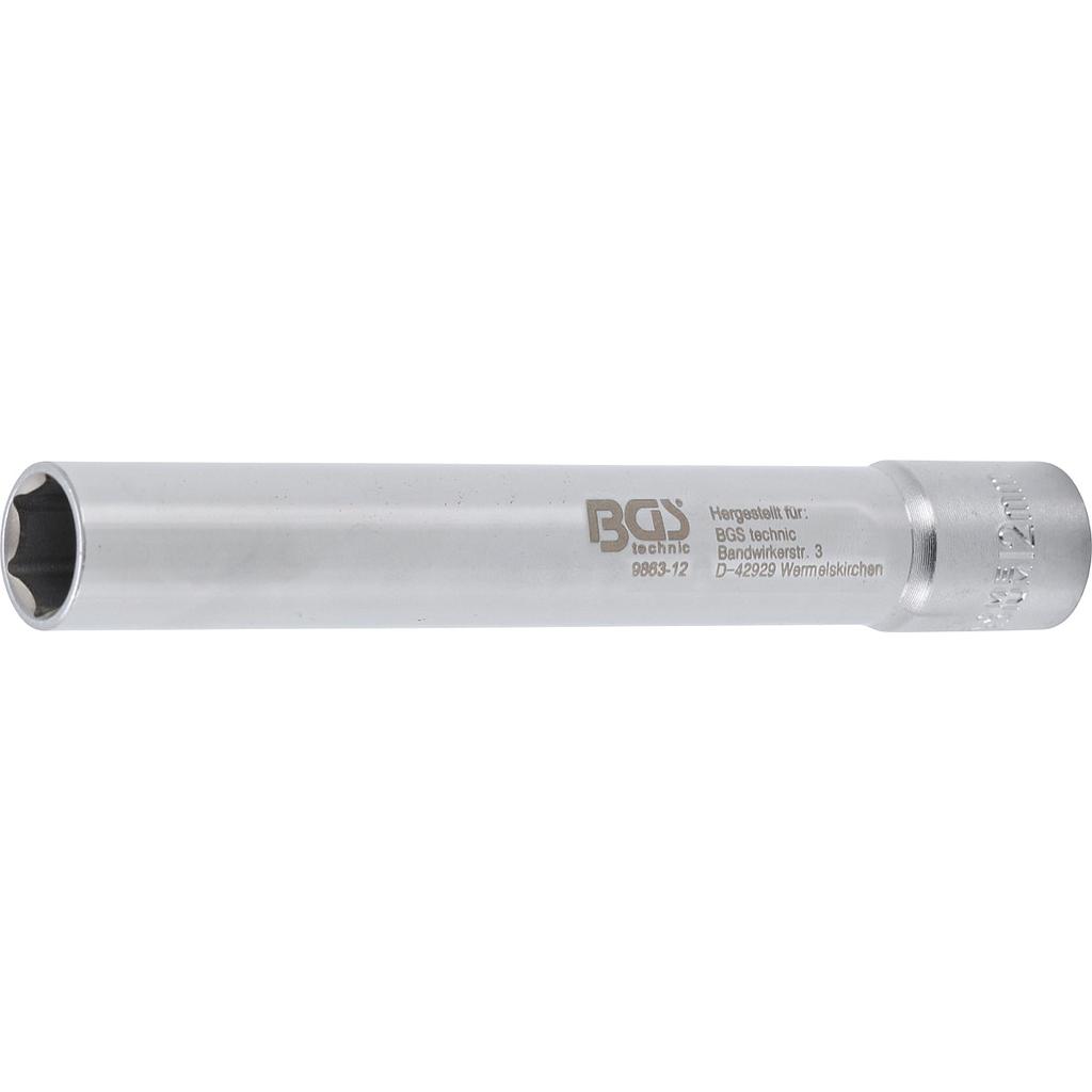 Steckschlüssel-Einsatz Sechskant, extra tief | Antrieb Innenvierkant 10 mm (3/8&quot;) | 12 mm