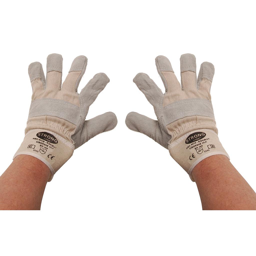 Arbeitshandschuhe | Leder, gefüttert | Größe 10,5