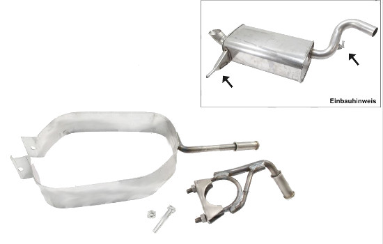 Halteband für Nachschalldämpfer mit Halter am Rohr C5 III / 407/508