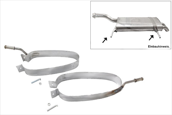 Halteband für Nachschalldämpfer mit Halter am Rohr C4 Picasso / 5008