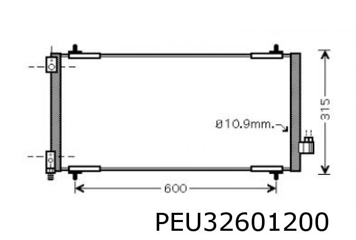 607 10/04- / C6 (2.7HDi)(2.2HDi +automaat) / C5 III / 407 6/06- (2.2HDi) condensor
