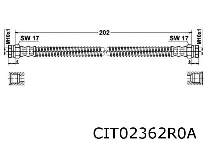 ZX / AX / Xsara / 306 remslang achterzijde