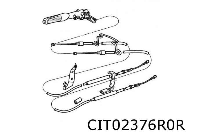ZX berline 97- handremkabel rechts (trommel)