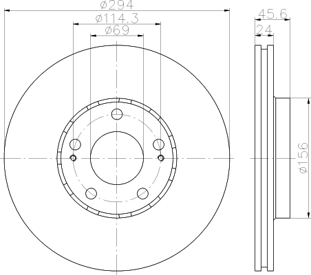 Disco del freno VERNICIATI avanti C-Crosser / 4007